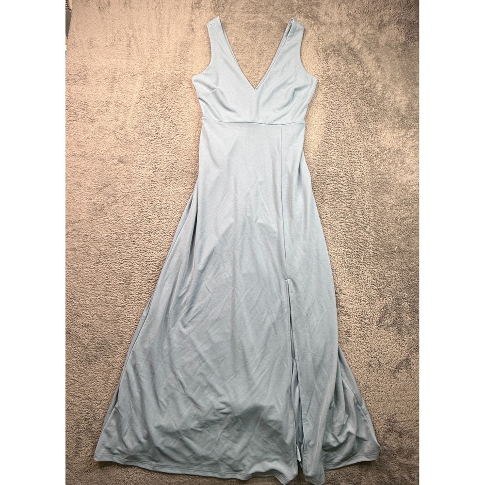 Birdy Grey SHAMIN DRESS CREPE DUSTY BLUE Womens M Bridesmaid Wedding Dress
